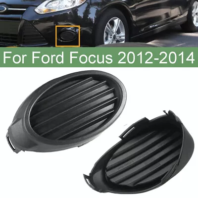 2pcs ABS Black Front Bumper Fog Light Cover Grille For Ford Focus 2012 2013 2014 • $27.38