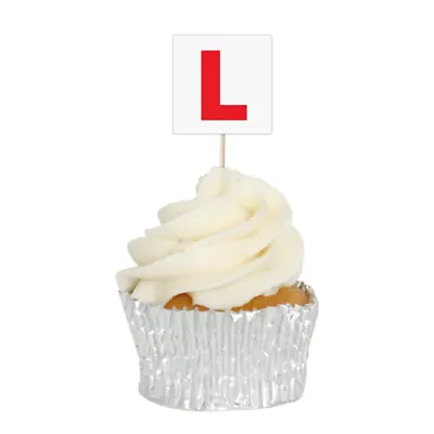 L Plate Cupcake Toppers Learner Driver Pack Of 12 • £3.35