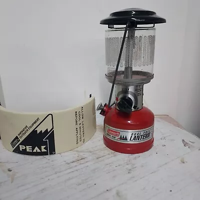 Vintage Coleman 226 Lantern Ultralight Dual Fuel  01/93. Custom Red Powdercoat • $90