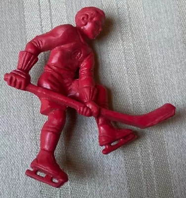 Vintage 1956 Canadian Kellogg's LIDO Cereal Premium Hockey Player Figure #4 Red • $4.95