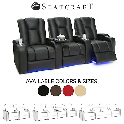 Seatcraft Serenity Leather Home Theater Seating Recliners Seat Chair Couch • $3519