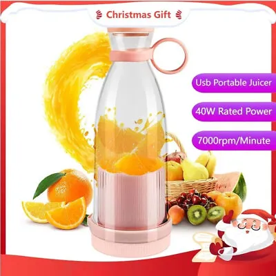 Mini Electric Blender Juicer Cup USB Rechargeable Fruit Smoothies Mixer Machine • $9.99