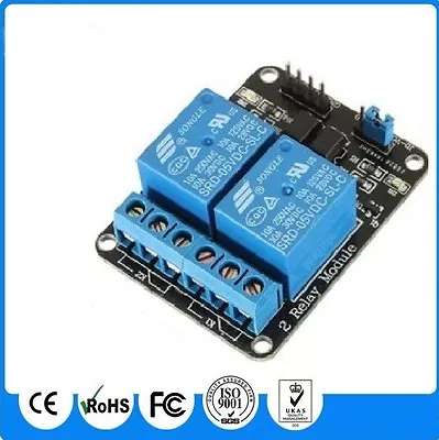 $7.80 • Buy 3.3V / 5V Opto Isolated 2 X Relay Board - For Arduino - AVR Microchip Raspberry