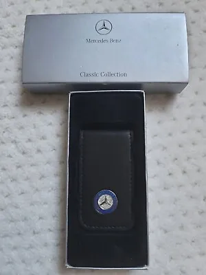 OEM Vintage NEW Mercedes Benz Classic Collection Leather Magnetic Money Clip • $74.99