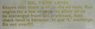 Decal  Oil Tank Level  Dryfix • $3.22