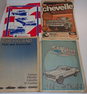 Lot Of 4 Vintage 1986 CHEVY CHEVELLE Parts Catalogs ChevyLand Camaro Corvette • $20.66