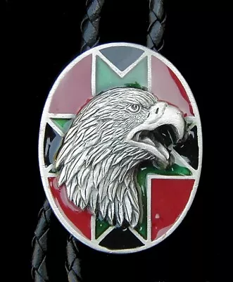 Southwest Style Screaming Eagle Head Bolo Tie Vintage 1993 Siskiyou Western Tie • $14.95