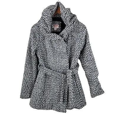 Mossimo Tweed Coat Jacket Size Small Button Up Winter Professional Puff Collar  • $22.77