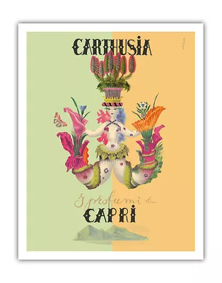 Mermaid Of Capri - Carthusia Perfumes - Vintage Advertising Poster 1962 • $12.98