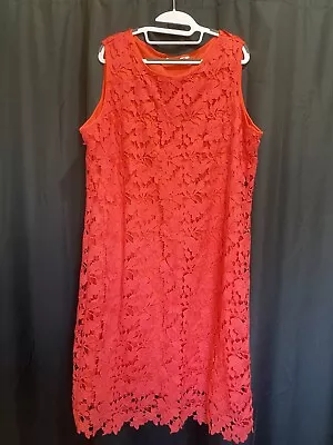 $14.40 • Buy Pink Size 16 Lace Patterned Dress 