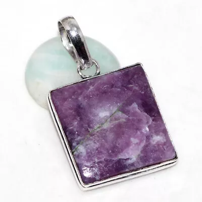 925 Silver Plated-Lepidolite Ethnic Gemstone Pendant Jewelry 1.6  JW • $2.99