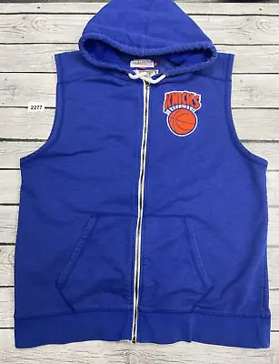 Mitchell & Ness New York Knicks  XL  Men’s Hoodie Vest NBA VTG Hardwood Classic • $49.96