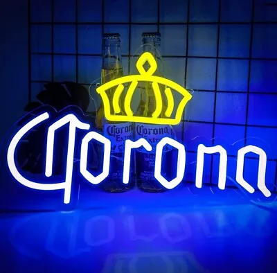 Corona Beer Neon Sign Wall Decor Neon Lights Man Cave LED Corona Parrot Lamp Bar • $63.99