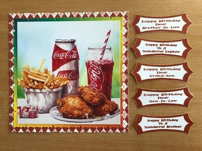 £1.30 • Buy Handmade Card Topper Birthday Any Occasion Men Male
