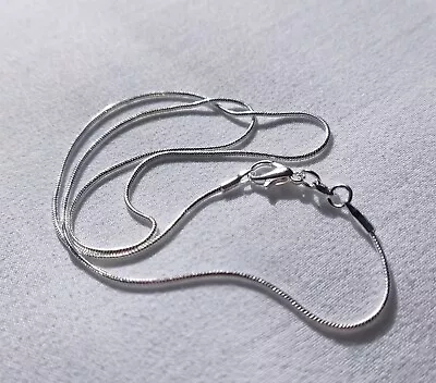 Sterling SILVER SNAKE Chain Shiny Necklace ALL Sizes UK FastDelivery • £2.68