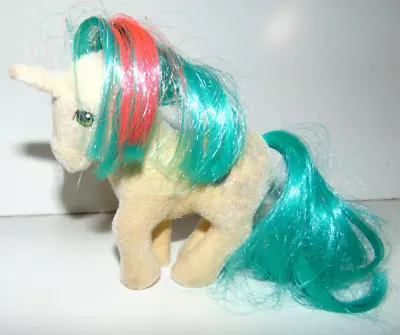 So Soft Gusty Leaves My Little Pony Pegasus White Flocked Fuzzy Vintage 1985 G1 • $29.25