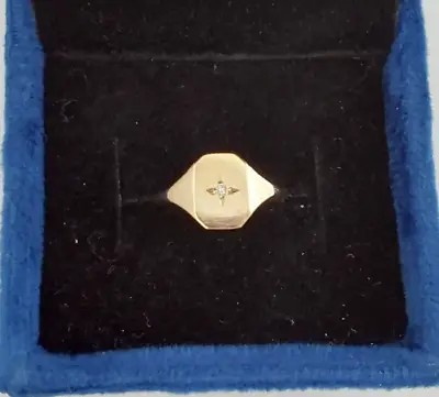 $549 • Buy Sarah And Sebastian Insignia Diamond Signet Ring 