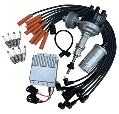 Distributor + Wires S Plugs ICM Coil For Ford F-150 F-250 F-350 E-350 289-302 • $159.99