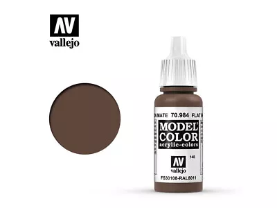 Vallejo Model Color Paint - Flat Brown 17ml - 70.984 • £2.95