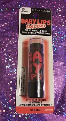  Baby Lips Electro Pop Neon Color Tinted Lip Balm NEW Sealed In  Oh Orange   • $9.50