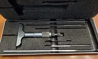 Starrett Depth Micrometer Gage Kit 0-6  With Case          • $50