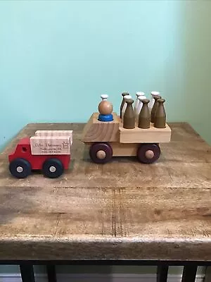 Montgomery Schoolhouse Wooden Truck Milk Toy Made In Vermont Vintage Rare • $24.99