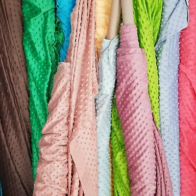 £8.49 • Buy Super Soft DIMPLE DOT FLEECE POPCORN CUDDLE Dress Fabric Dress Crafts Blankets