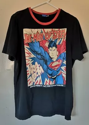 Superman Man Of Steel DC Comics T Shirt Size M Ch 38/40 Defender Of Metropolis  • £4.50