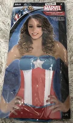 BRAND NEW Marvel American Dream Corset Costume Women’s One Size Fit Most! • $13.99
