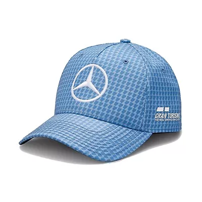 Mercedes AMG Petronas F1 Formula One Cap Lewis Hamilton Blue Houndstooth Hat • £40