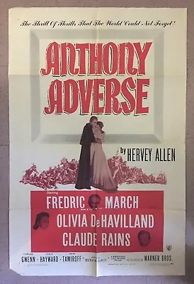 Mervyn' Leroy's ANTHONY ADVERSE (1936) Fredric March & Olivia De Havilland 1-Sht • £72.29