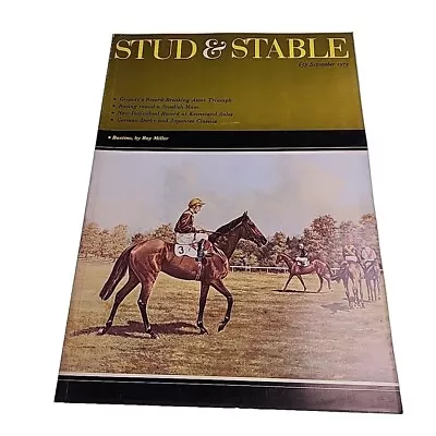 Stud & Stable Magazine V14 N9 September 1975 Horse Horseracing Mag Book • £15