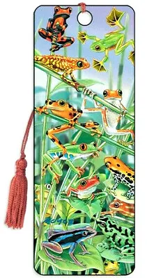 3D Bookmark Cute Frogs Gifts X Girls Him Her Kids Men Boys Animal Books Lover • £4.25