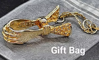 Vintage 1960s Hands Glove Or Scarf Clip Fob Goldtone Detailed Design By Tam • $26.99