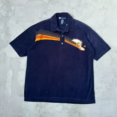 Vintage Hang Ten Surf Terry Cloth Polo Shirt • $59.99