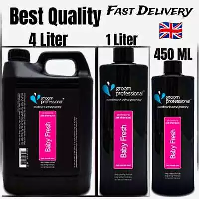£6.29 • Buy Groom Professional Baby Fresh Shampoo 4 Litre Pet Dog Wash Clean Powder Scent