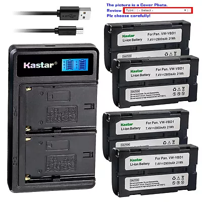 Kastar Battery LCD Dual Charger For Panasonic PV-DV700 PV-DV710 PV-DV950 BDC-46 • $9.99