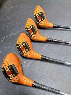 MacGregor Tourney BT2W Velocitized Persimmon Wood Set 1345 PRO-PEL 4Steel Shafts • $120