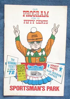 March 31 1972 SPORTSMAN'S PARK Harness Racing Program ~ CICERO ILLINOIS • $4.99