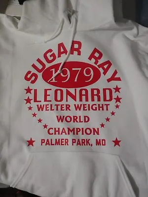 $25.99 • Buy SUGAR RAY LEONARD 1979 CHAMPION MARYLAND BOXING GYM BAR Hoodie Sweatshirt Shirt