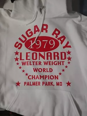 $25.99 • Buy SUGAR RAY LEONARD 1979 CHAMPION MARYLAND BOXING GYM BAR Hoodie Sweatshirt Shirt