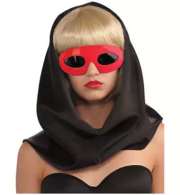 Lady Gaga Red Black Lunettes Women Costume Glasses Sunglasses • £6.17