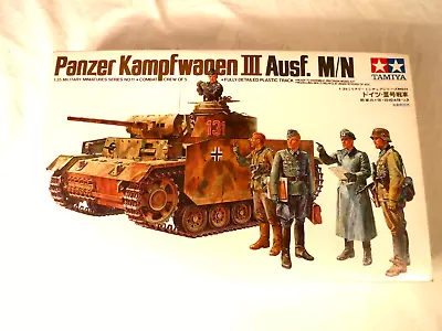 1/35 Tamiya German WWII Tank Panzer III Ausf M/N W/4 Figures Sealed Box • $33.95