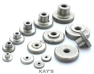 £0.99 • Buy Knurled Thumb Nuts Stainless Steel Hand Grip Knobs M2 M2.5 M3 M4 M5 M6 M8 M10 