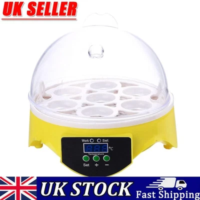 7 Egg Incubator Poultry Incubator Brooder Digital Temperature Control (US) • £24.17