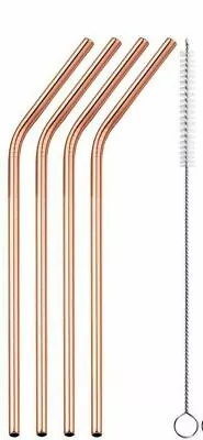 £4.95 • Buy Metal Straws Reusable Mix Color Stainless Steel Drinks Straws Party 