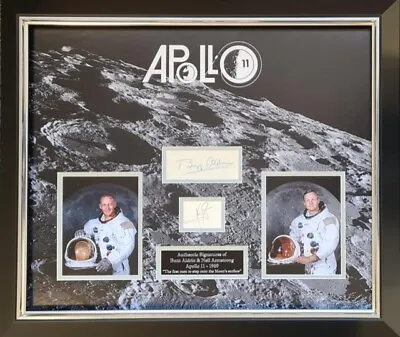 Apollo 11 NEIL ARMSTRONG & BUZZ ALDRIN ORIGINAL AUTOGRAPH'S PRESENTATION FRAMED • £2500