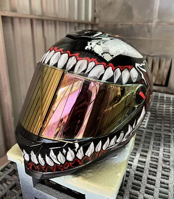 VENOM  Custom  Airbrushed   Motorcycle Helmet • $324