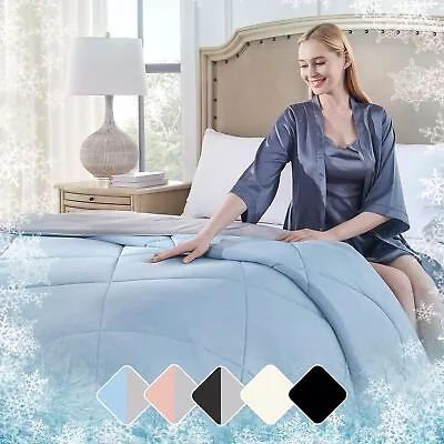 UNIKOME Reversible Summer Cooling Comforter King Size Dual-Sided Lightweight... • $119.99