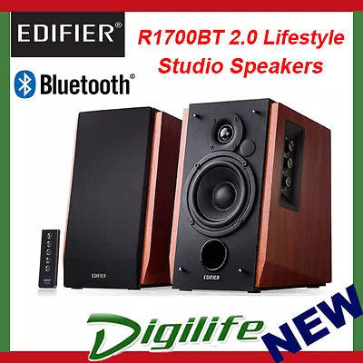 Edifier R1700BT Lifestyle Bookshelf Bluetooth Studio Speakers Brown • $199